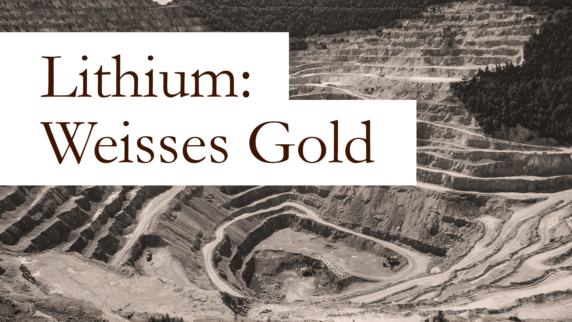 Lithium: Das weisse Gold der Energiewende