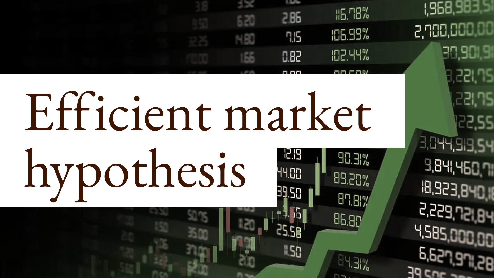 Can You Beat the Market – Even If It’s Efficient?